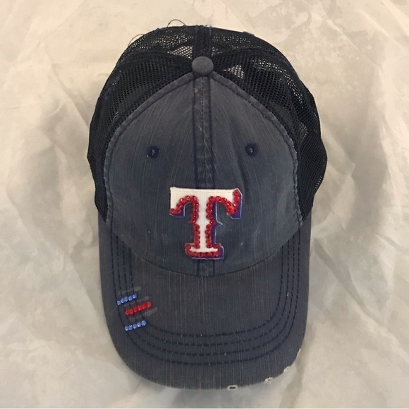 MLB Texas Ranger Women\'s Distressed Trucker Cap main image 8